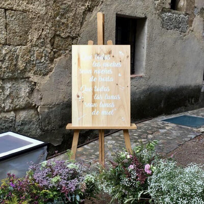 Cartel madera modelo 1