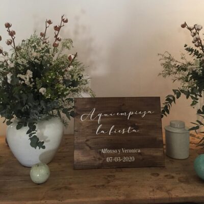 Cartel madera modelo 3