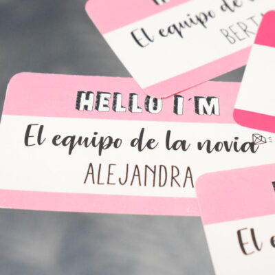 Pegatina "Hello" Equipo de la Novia