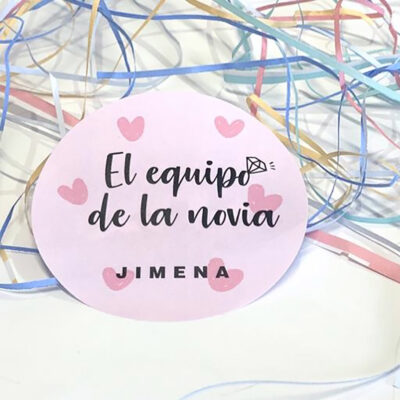 Pegatina equipo de la novia modelo 3