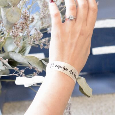 Pulsera equipo de la novia blanca