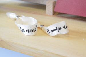 Pulseras despedida blanca