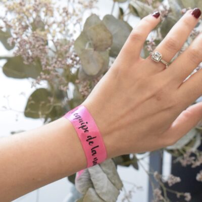 Pulsera equipo de la novia fucsia