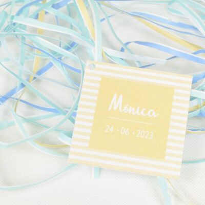 Etiqueta Rayas Amarilla