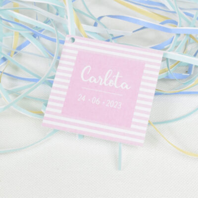 Etiqueta Rayas Rosa