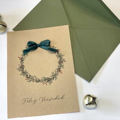 Tarjeta Navidad verde