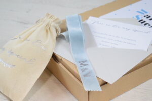 Cinta ramo de novia azul