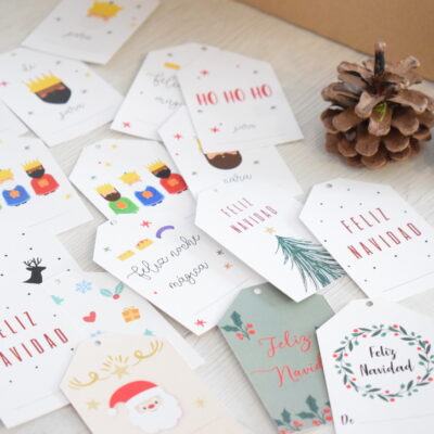 Etiquetas navideñas variadas