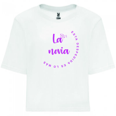 Camiseta la novia blanca medialuna