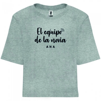 Camiseta equipo novia gris