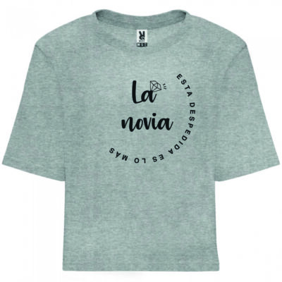 Camiseta la novia gris medialuna