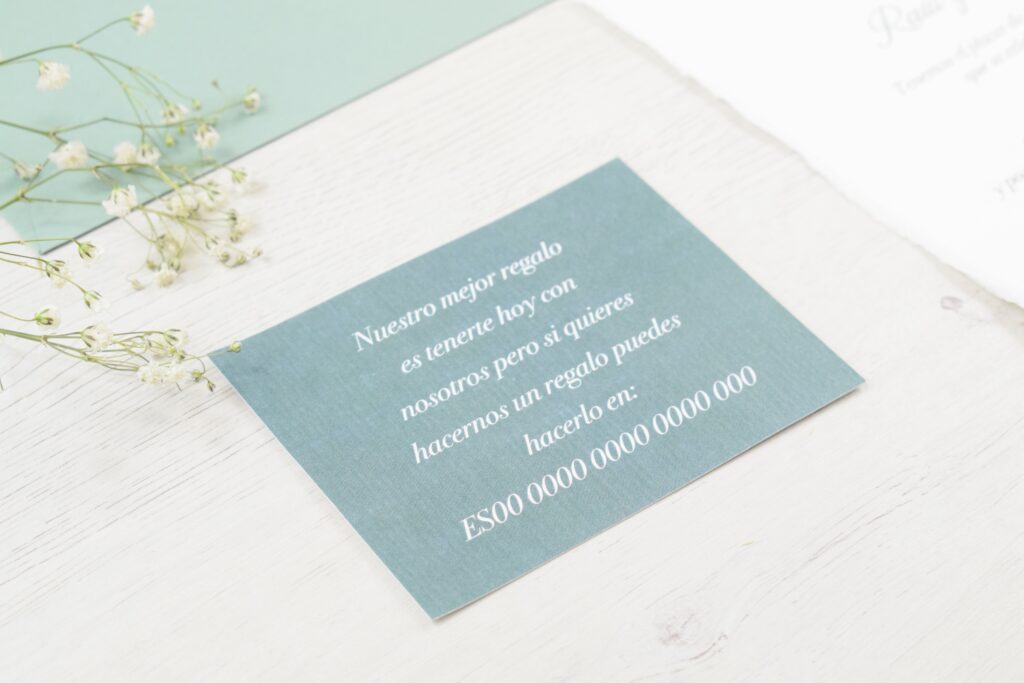 Invitación de boda Tarjeta adicional Gabriela