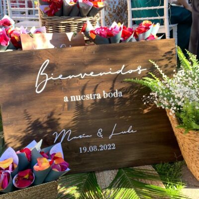 Cartel madera modelo 7