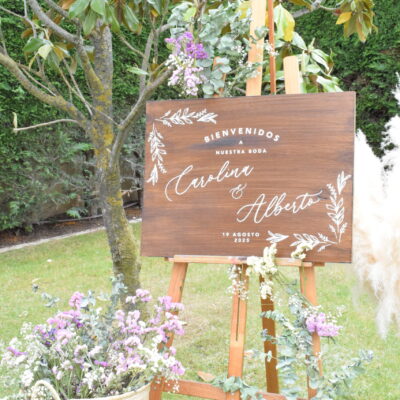 Cartel madera modelo 6