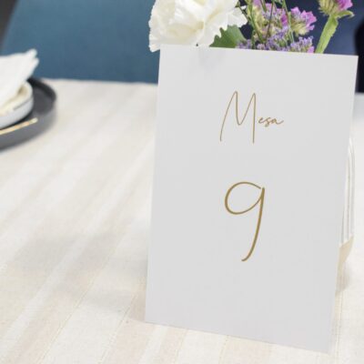 Indicadores de mesa Blanco