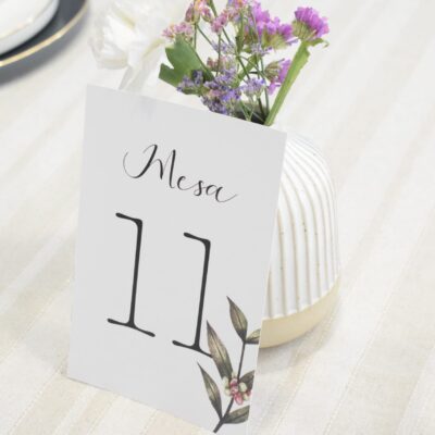 Indicadores de mesa Botánica