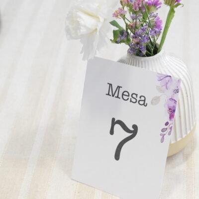 Indicadores de mesa Violeta