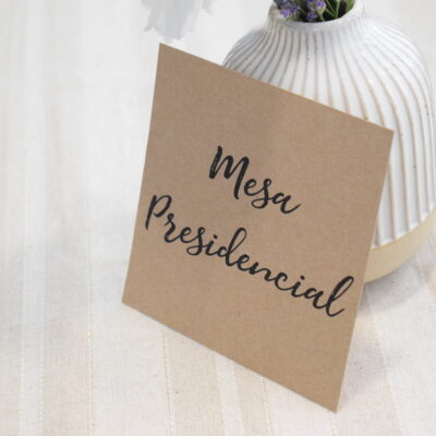 Indicadores de mesa Kraft