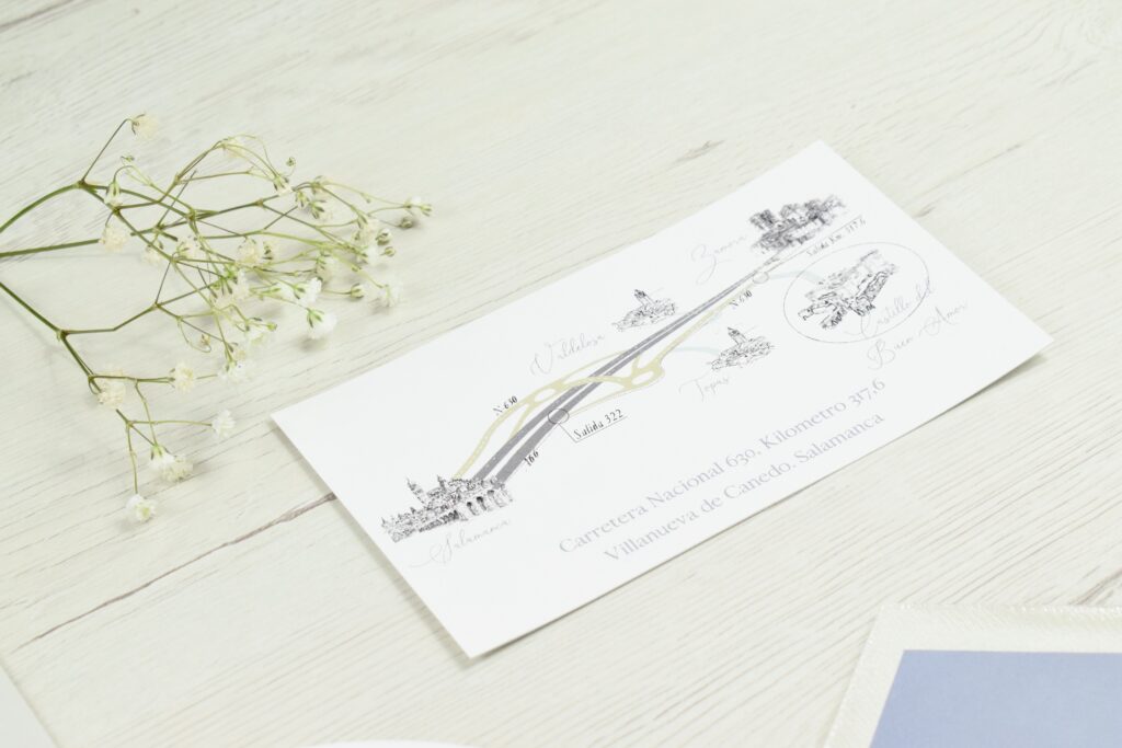 Invitacion de boda Mapa Luz