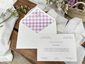 Invitación Vichy Rojo