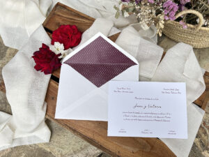 Invitación Topos Granate