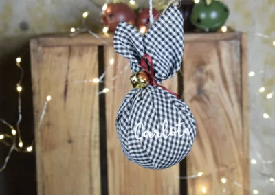 Bola Navidad vichy negra