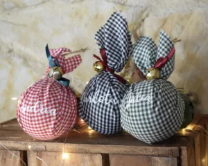 Bola Navidad vichy negra