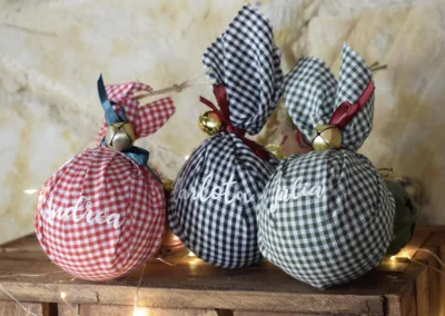 Bola Navidad vichy negra