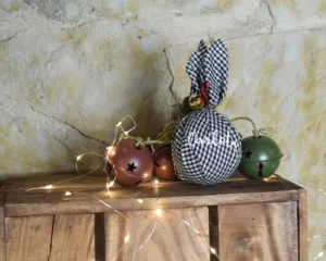 Bola Navidad vichy negra