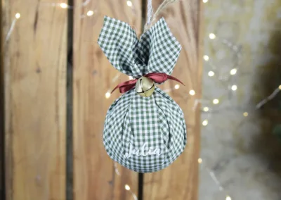 Bola Navidad vichy verde