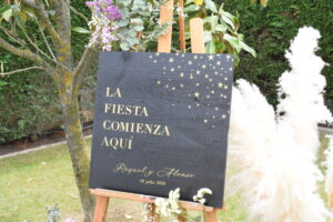 Cartel madera cuadrado estrellas
