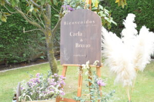 Cartel madera ovalado