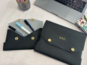 Cartera cuero vegano negro