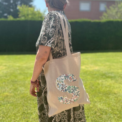 Bolsa Tote inicial verde