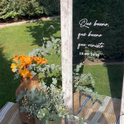 Cartel vinilo espejo